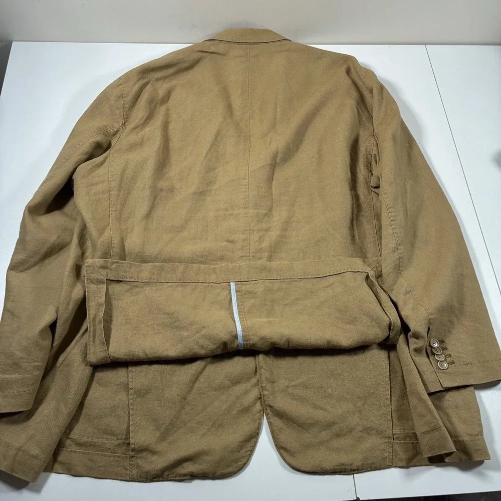 Johnston & Murphy Blazer XL 52 Linen Blend Unstructured Chore Barn Coat‎